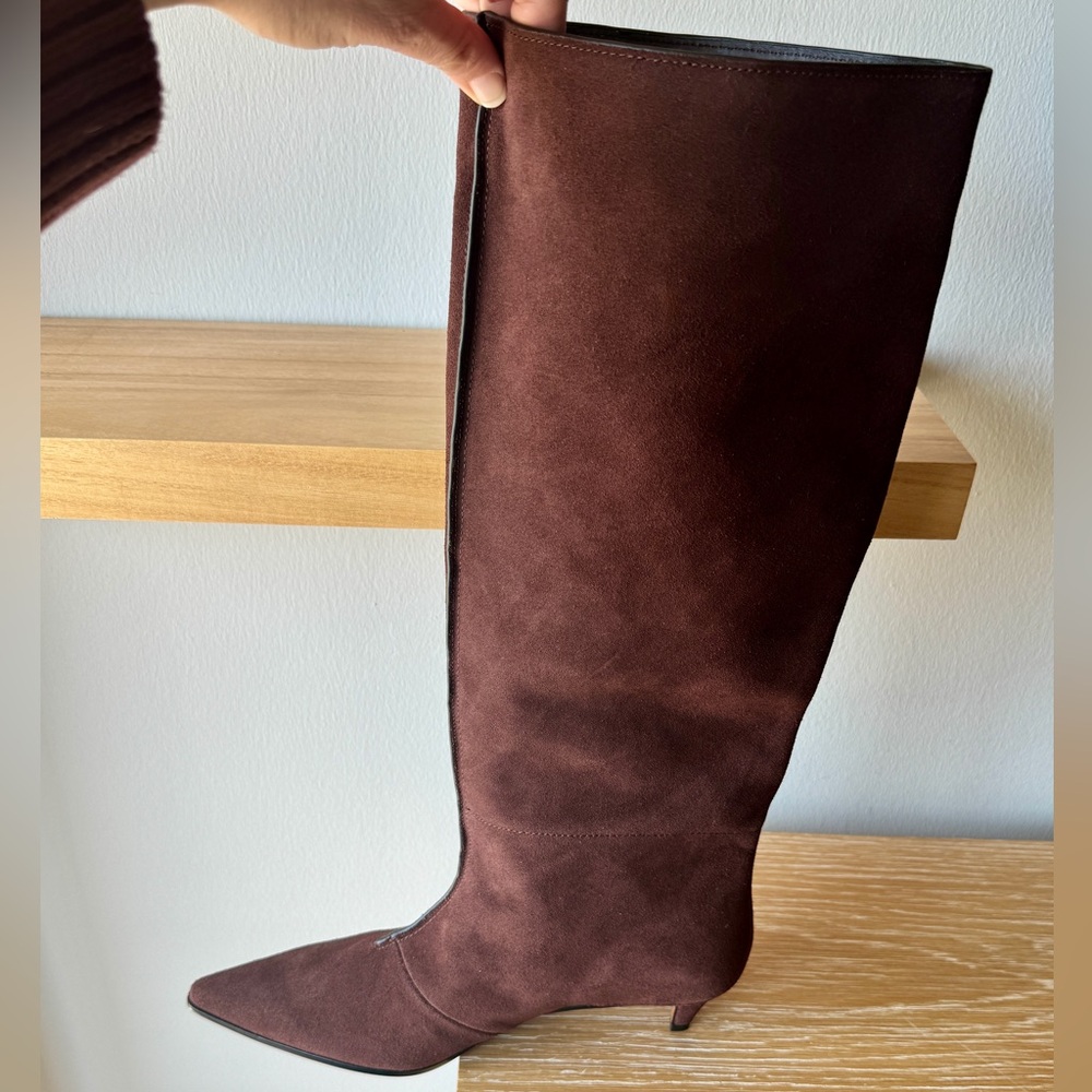 NWOB! MADEWELL Women’s Emilie Tall Suede Boot Chocolate Raisin Size 10.5